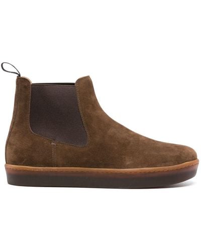 Henderson Elasticated-panels Suede Boots - Brown