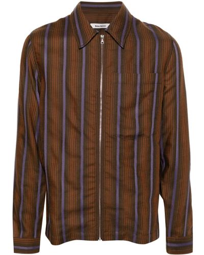 Wales Bonner Chorus Striped Shirt - Brown