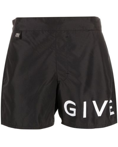 Givenchy Logo-print Elasticated Swim Shorts - Black