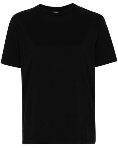 Totême Crew-neck Organic Cotton T-shirt - Black
