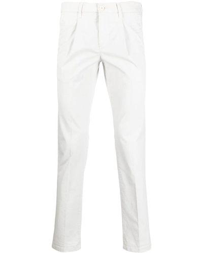 Corneliani Pantalones chinos de talle bajo - Blanco