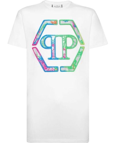 Philipp Plein ロゴ Tシャツワンピース - ブルー