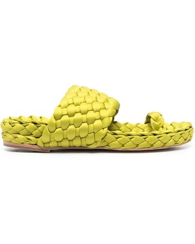 Paloma Barceló Malka Braided Sandals - Yellow