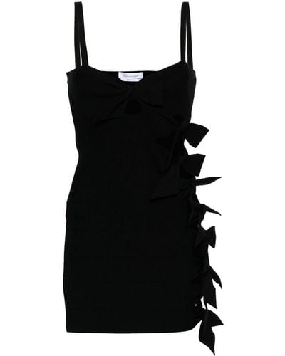 Blumarine Bow-embellished Cut-out Minidress - Black