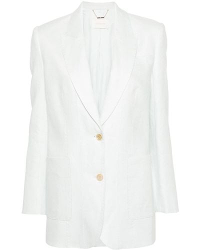 Zimmermann Natura linen blazer - Bianco