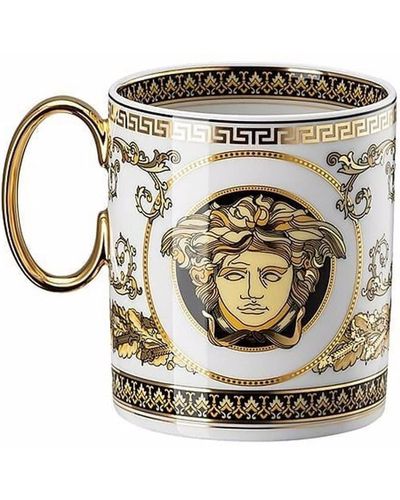 Versace Mug Virtus Alphabet C en porcelaine - Métallisé