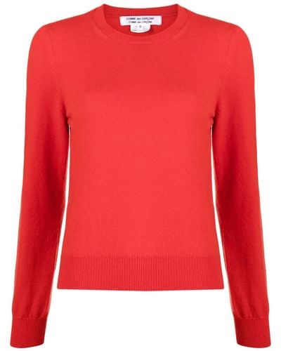 Comme des Garçons Round-neck Cashmere Sweater - Red