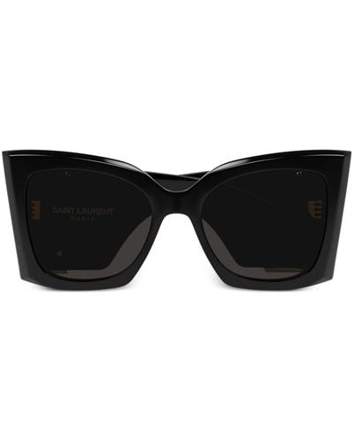 Saint Laurent Slp Blaze Oversized-frame Sunglasses - Black