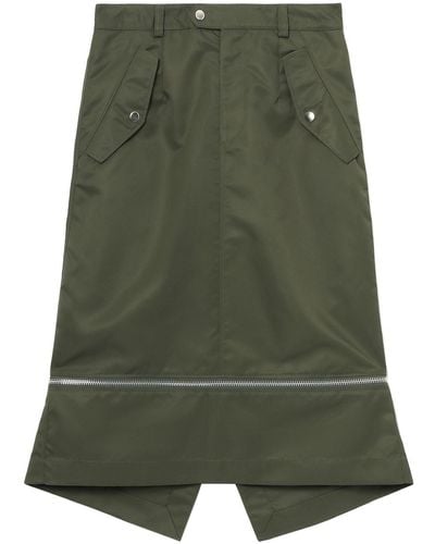 VAQUERA Asymmetric Midi Skirt - Green