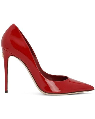 Dolce & Gabbana Dg Logo 105mm Pointed-toe Pumps - Red