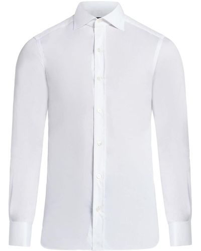 Tom Ford Spread-collar cotton shirt - Weiß