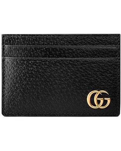 Gucci GG Marmont Leather Money Clip - Zwart