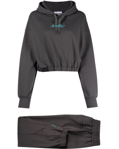 Izzue Logo-embroidered Tracksuit Set - Gray