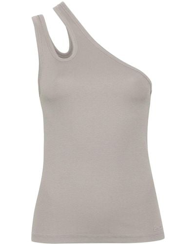 Remain Scoop-neck Ribbed-knit Tank Top - Grey