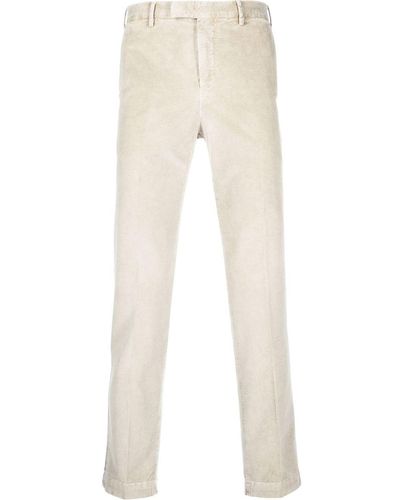 PT Torino Pantalon en velours côtelé à coupe droite - Neutre
