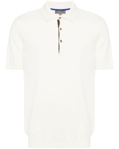 N.Peal Cashmere Polzeath Cotton-cashmere Polo Shirt - White