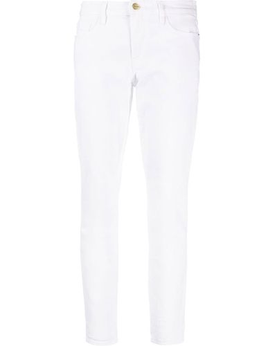 FRAME Skinny-fit Cropped Jeans - White