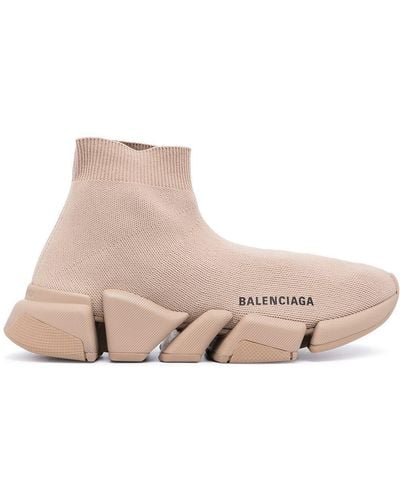 Balenciaga Speed 2.0 Knitted Trainers - Pink