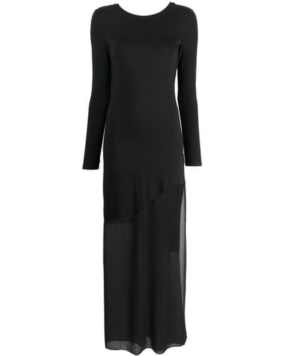 Patrizia Pepe V-back Jersey Maxi Dress - Black