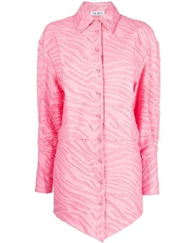The Attico Silvye Cotton Short Dress - Pink