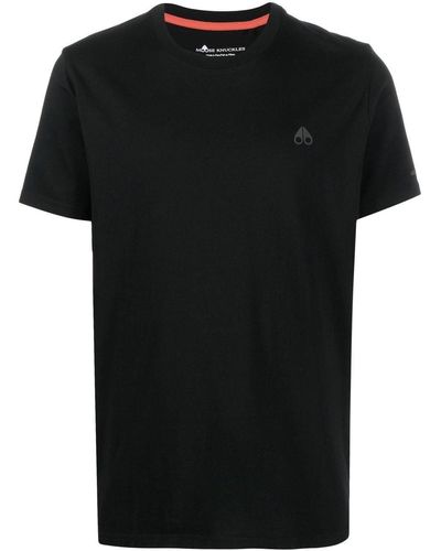 Moose Knuckles T-Shirt mit Logo-Print - Schwarz