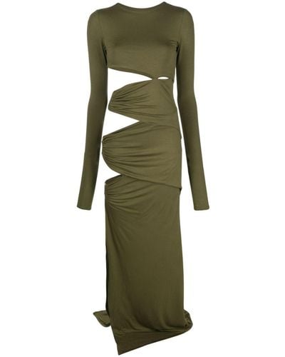 Concepto Asymmetric Cut-out Maxi Dress - Green