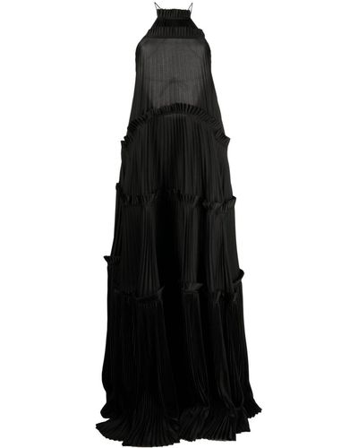 Acler Vestido sin mangas plisado - Negro