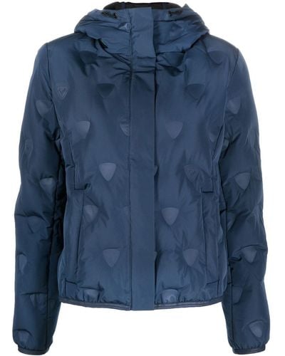 Rossignol Hooded Quilted Jacket - Blue