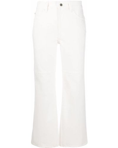 Jil Sander White Cropped Straight-leg Jeans