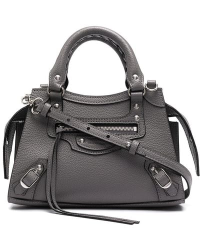 Balenciaga Neo Classic Mini Leather Tote Bag - Gray