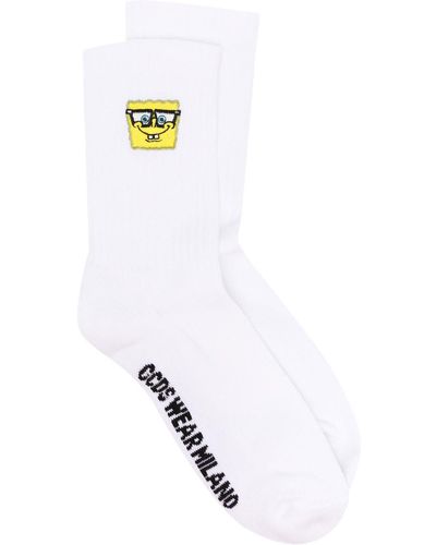 Gcds Bestickte Socken - Weiß