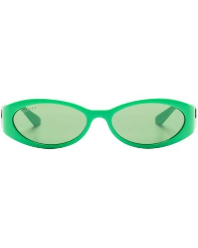 Gucci Hailey Sonnenbrille mit ovalem Gestell - Grün