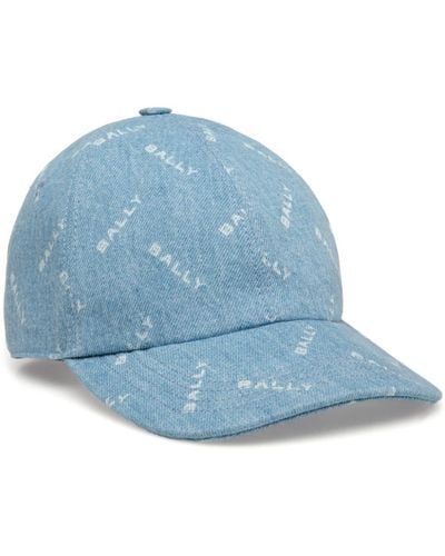 Bally Cappello da baseball con stampa - Blu
