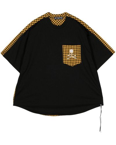 MASTERMIND WORLD Panelled Colour-block T-shirt - Black