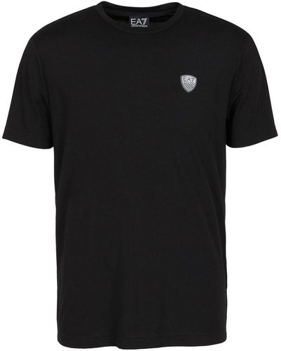 EA7 T-shirt à patch logo - Noir