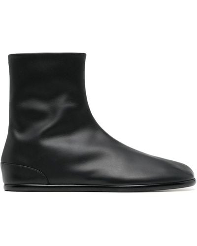 Maison Margiela Tabi Flat Ankle Boots - Black