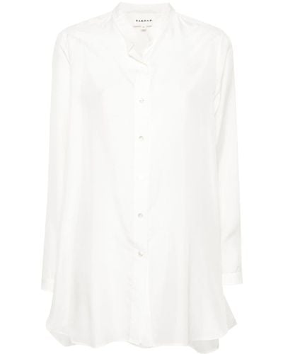 P.A.R.O.S.H. Silk Mini Shirt Dress - White