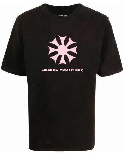 Liberal Youth Ministry T-shirt con stampa - Nero