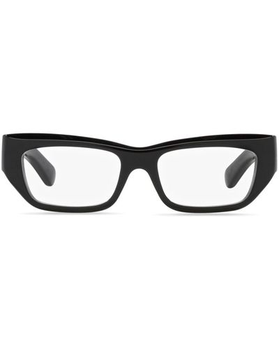 Gucci Cat-Eye-Brille mit Logo - Schwarz