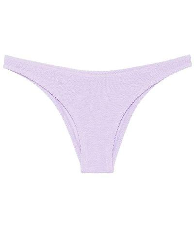 Mc2 Saint Barth Shirred Bikini Bottom - Purple