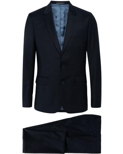 Paul Smith Poplin Stretch-wool Suit - Blue