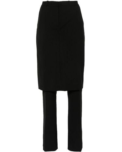 Coperni Low-waist Wide-leg Skirt Pants - Black