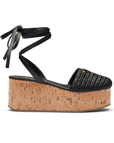 Prada Wedge sandals for Women | Online Sale up to 62% off | Lyst