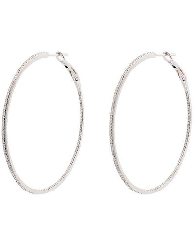 Dana Rebecca Diamond-embellished Hoop Earrings - White