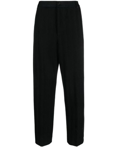 Missoni Chevron-knit Straight-leg Pants - Black