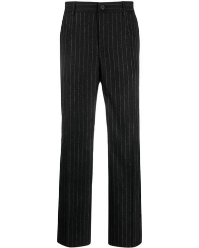 Golden Goose Striped Mid-rise Trousers - Black