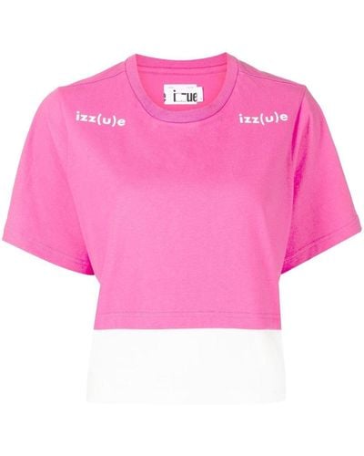 Izzue Cut-out Layered T-shirt - Pink
