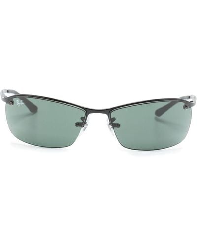 Ray-Ban Sonnenbrille mit Shield-Gestell - Grün