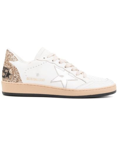 Golden Goose Ball-star Glitter Low-top Trainers - White
