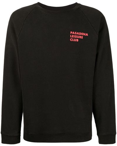 Pasadena Leisure Club Sweater Met Logoprint - Zwart